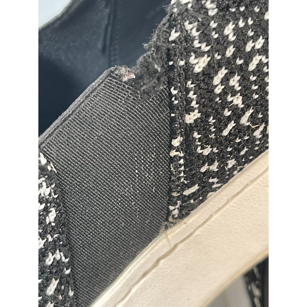 Vince Warren Tweed Knit Platform Slip On Sneakers Black White Size 6 - Picture 5 of 7